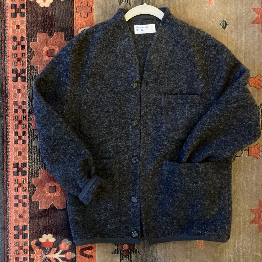Universal works cardigan grey medium